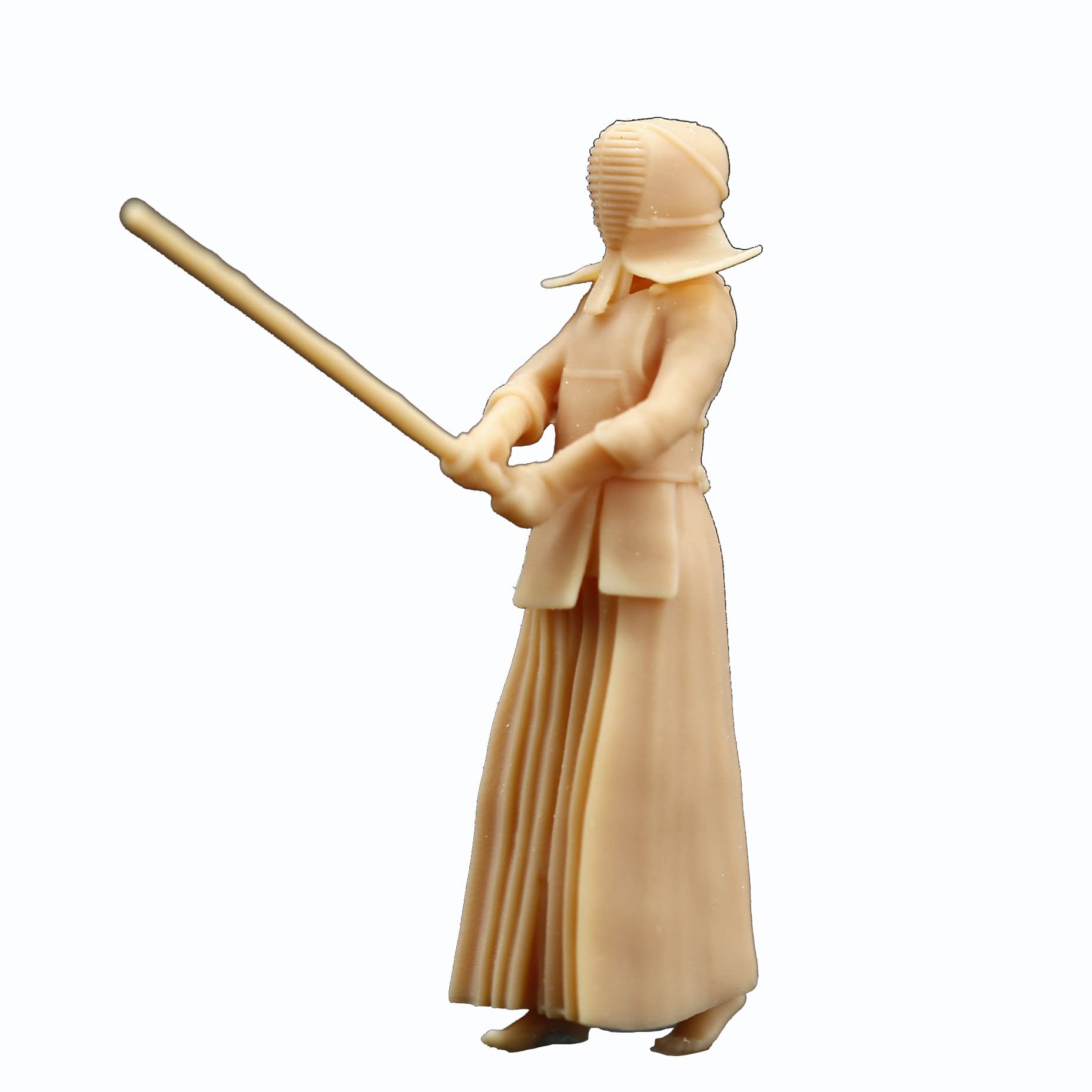 Amazon.co.jp: HAISHU 1/64フィギュア日本剣道模型白モデリングは自分